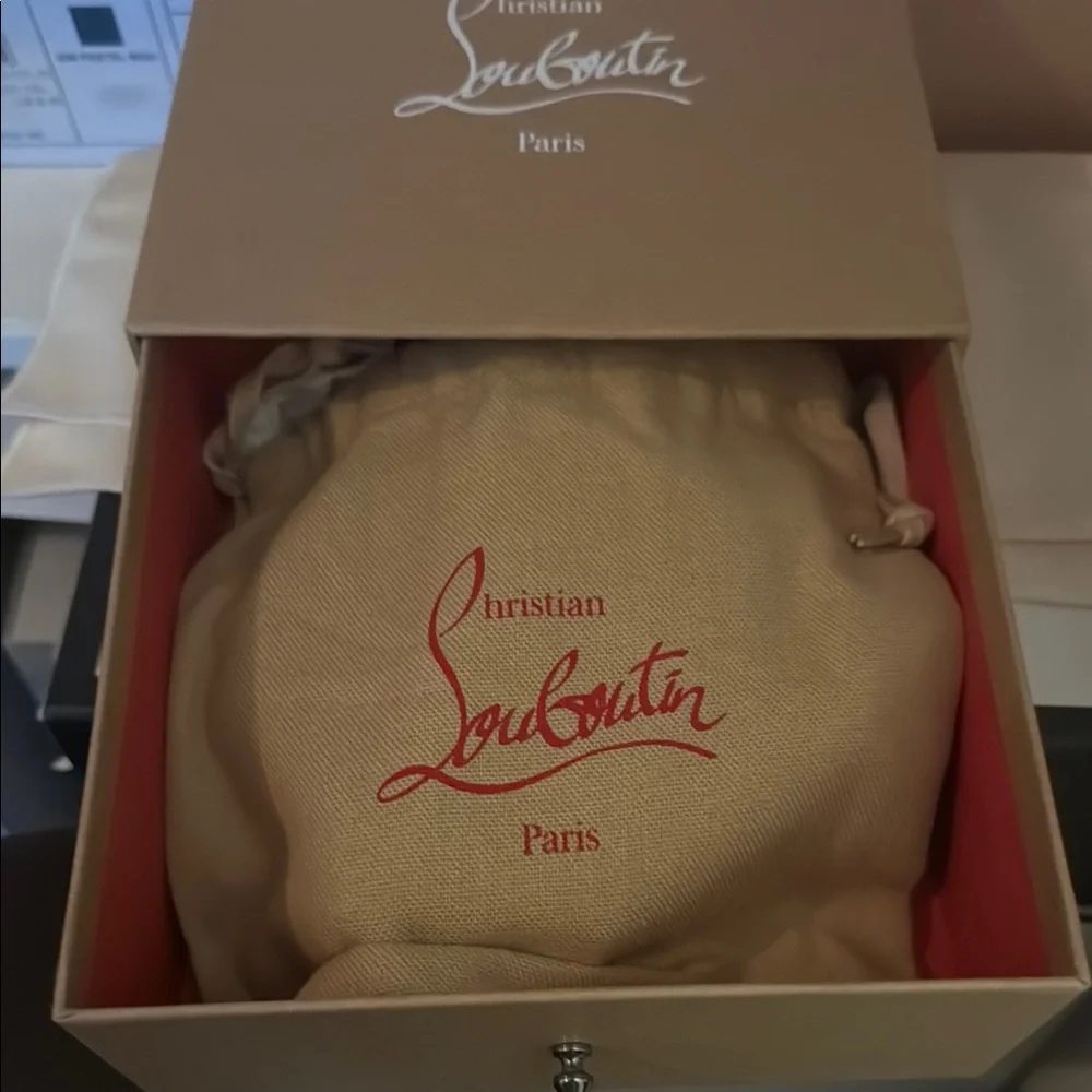 Christian Louboutin Black and Gold Studded Belt - Picture 4 of 4